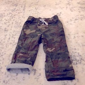 Camouflage jersey lined pants